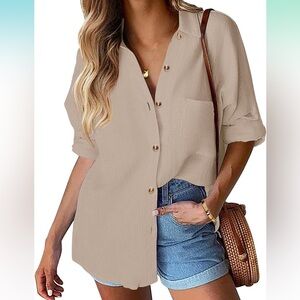 Women’s Cotton Button Down Shirt